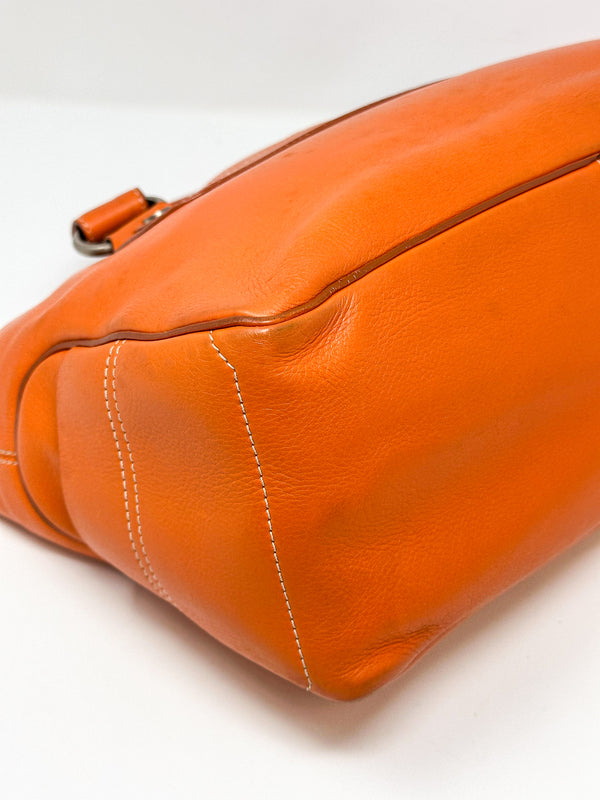 Celine Orange Leather Boogie Bag