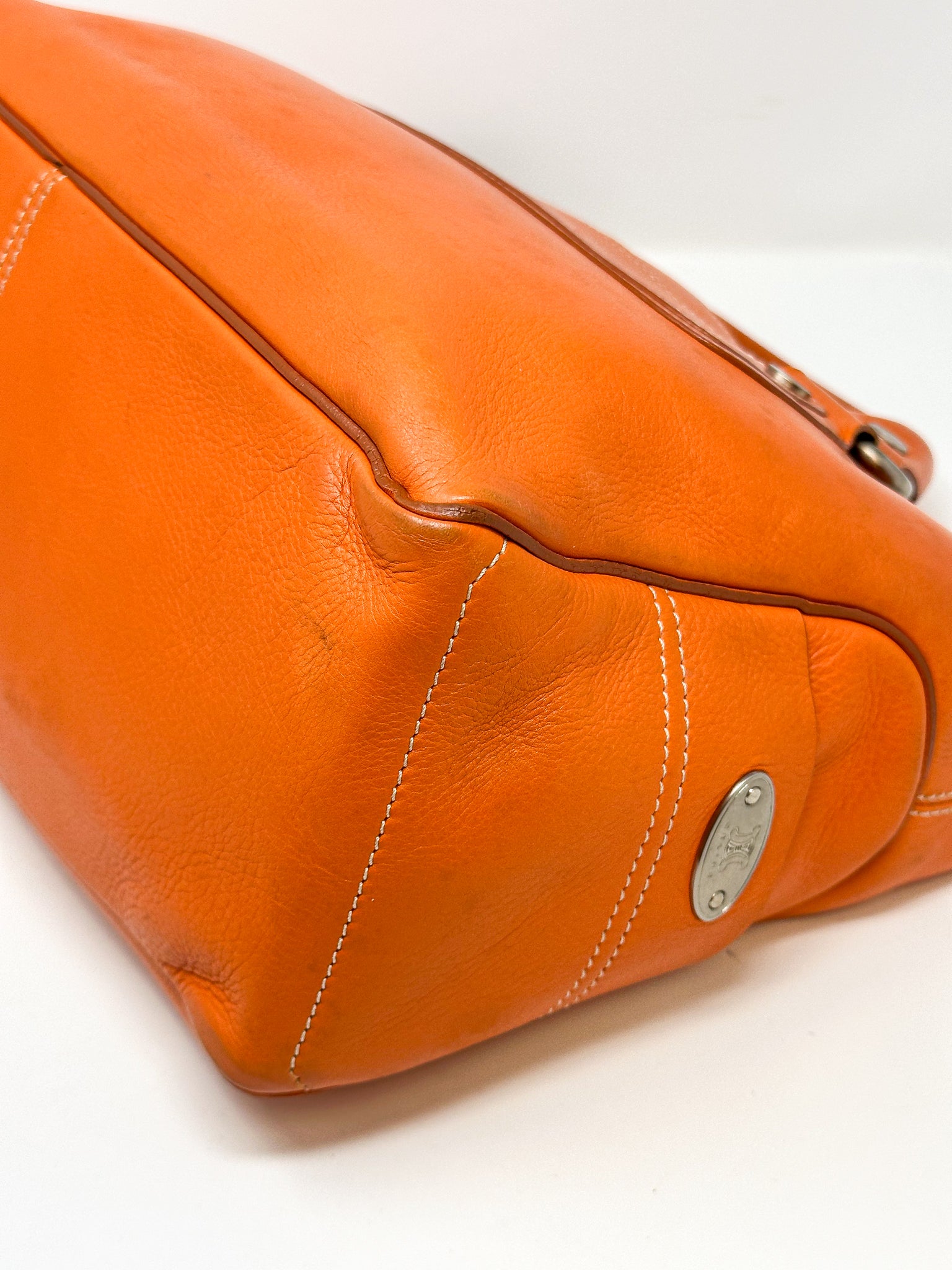 Celine Orange Leather Boogie Bag