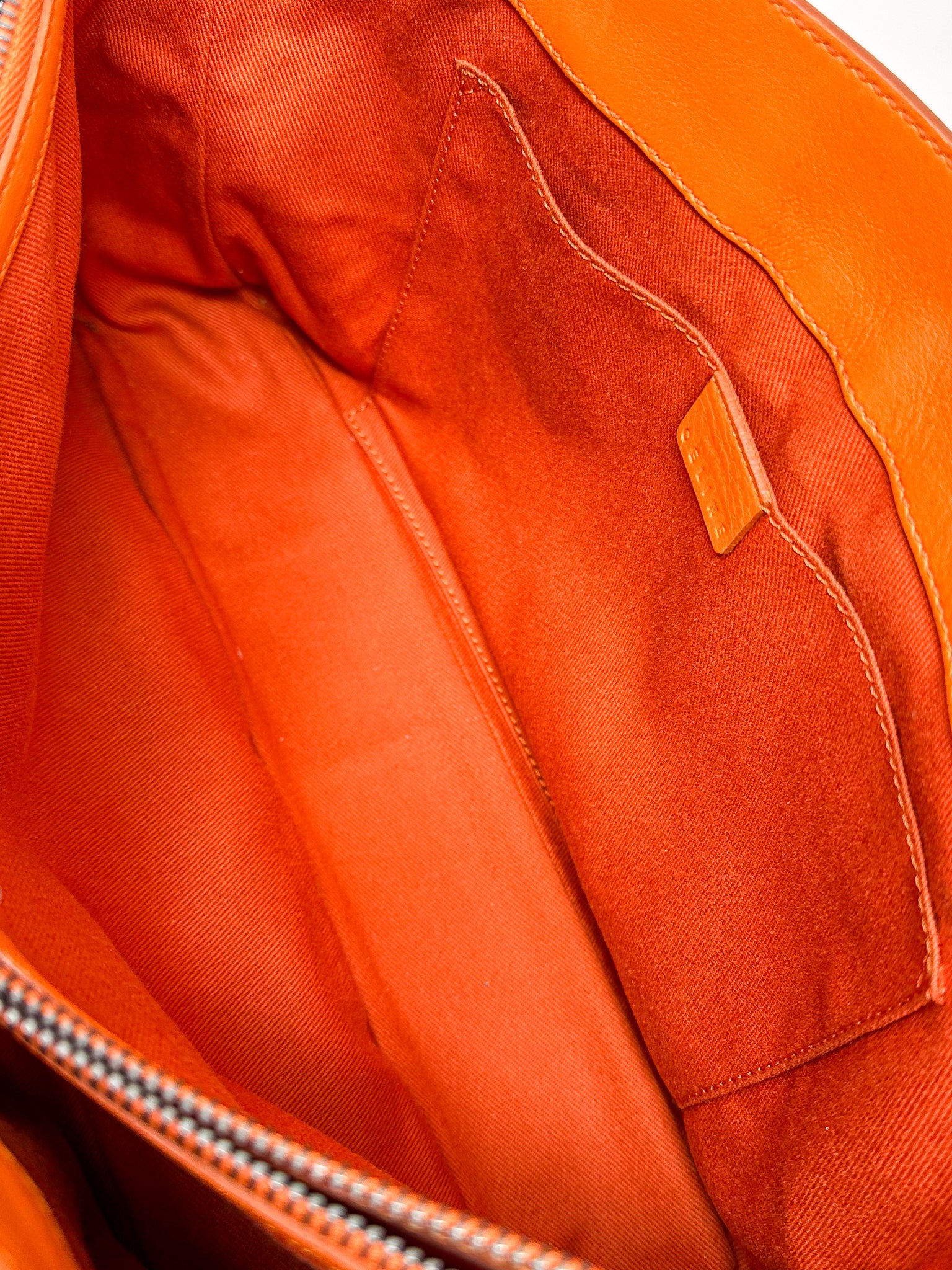 Celine Orange Leather Boogie Bag