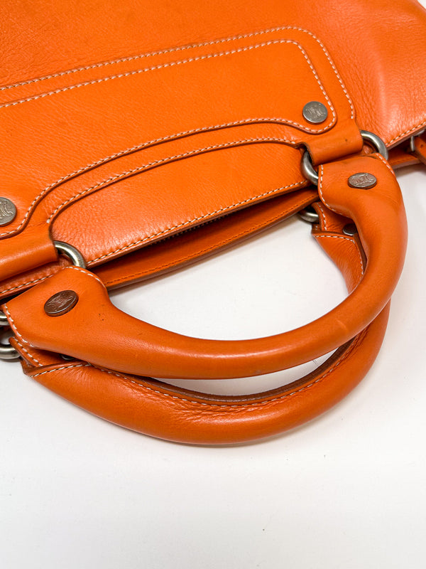 Celine Orange Leather Boogie Bag