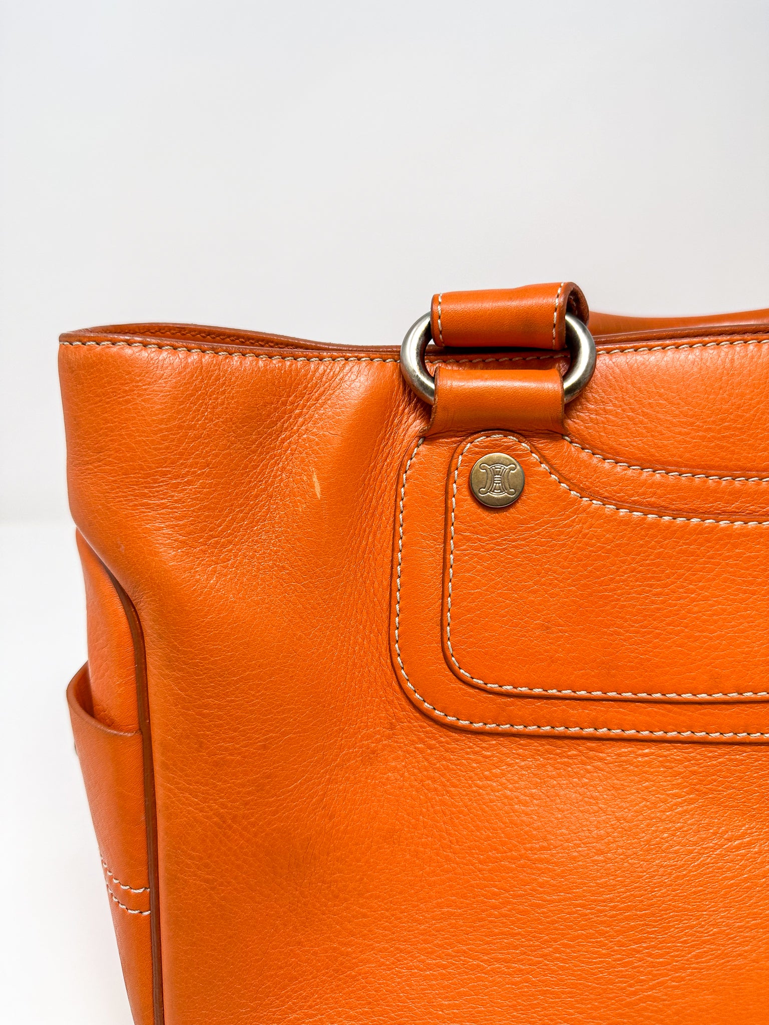 Celine Orange Leather Boogie Bag