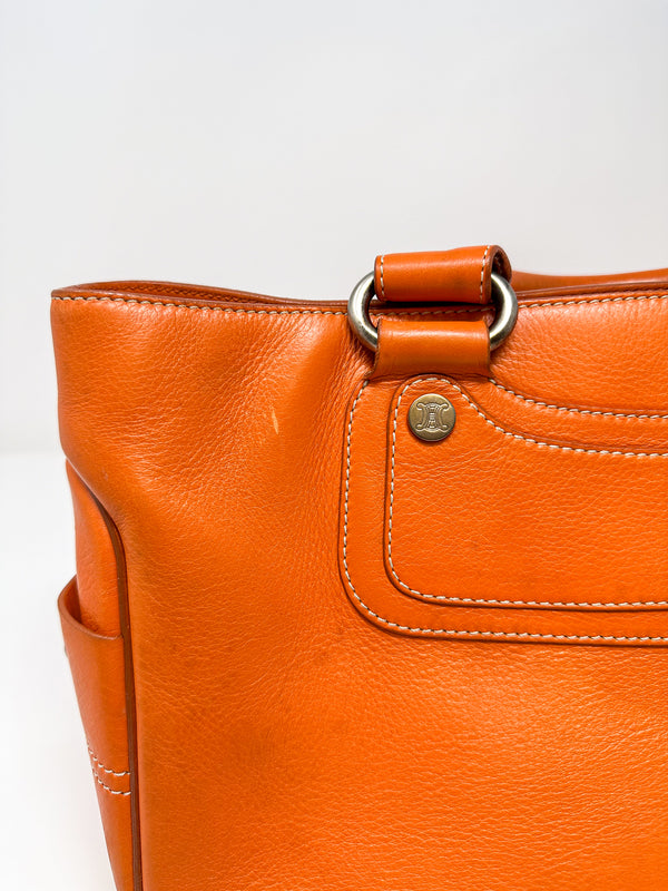 Celine Orange Leather Boogie Bag