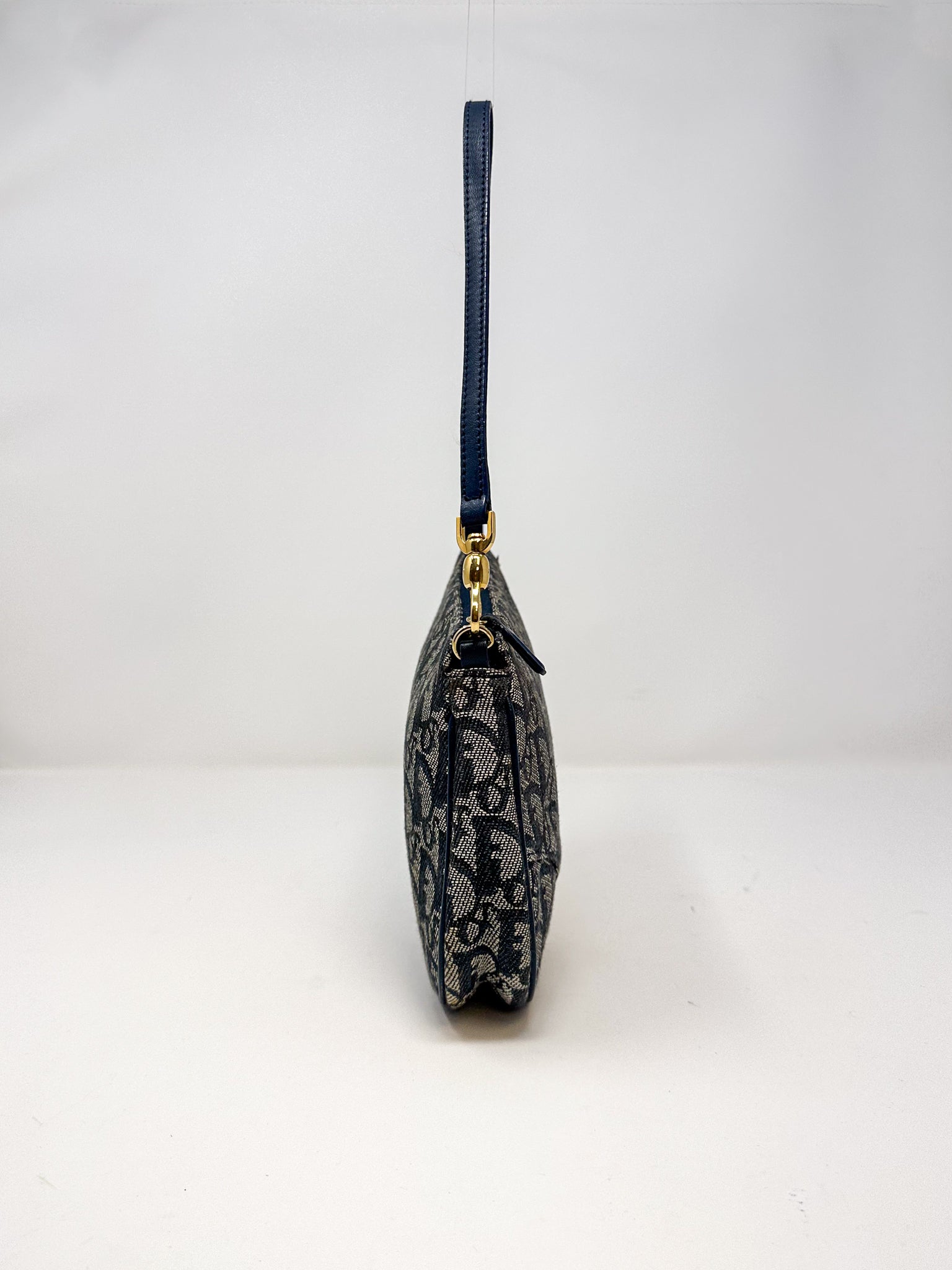 Christian Dior Blue Oblique Saddle Bag