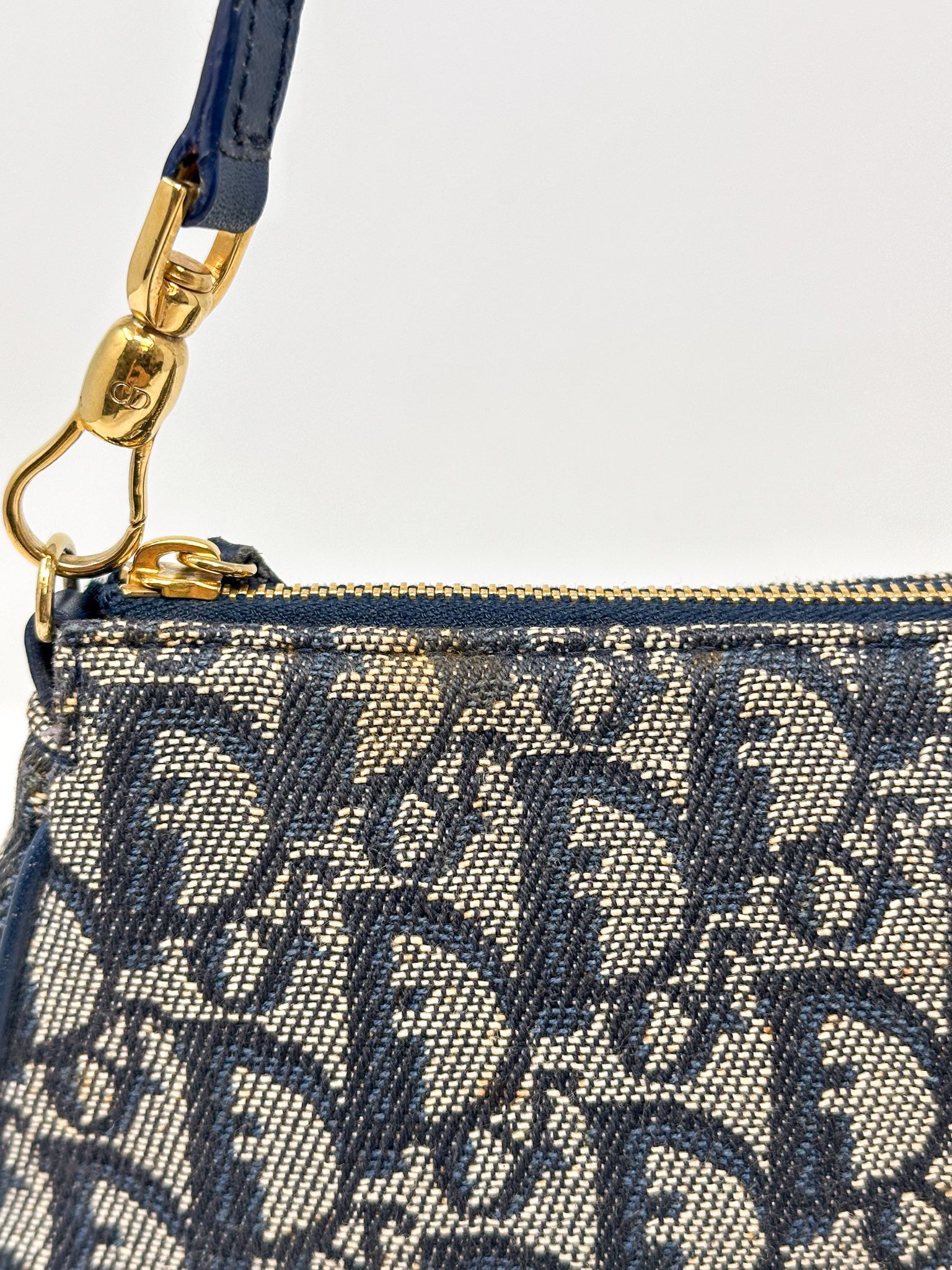 Christian Dior Blue Oblique Saddle Bag