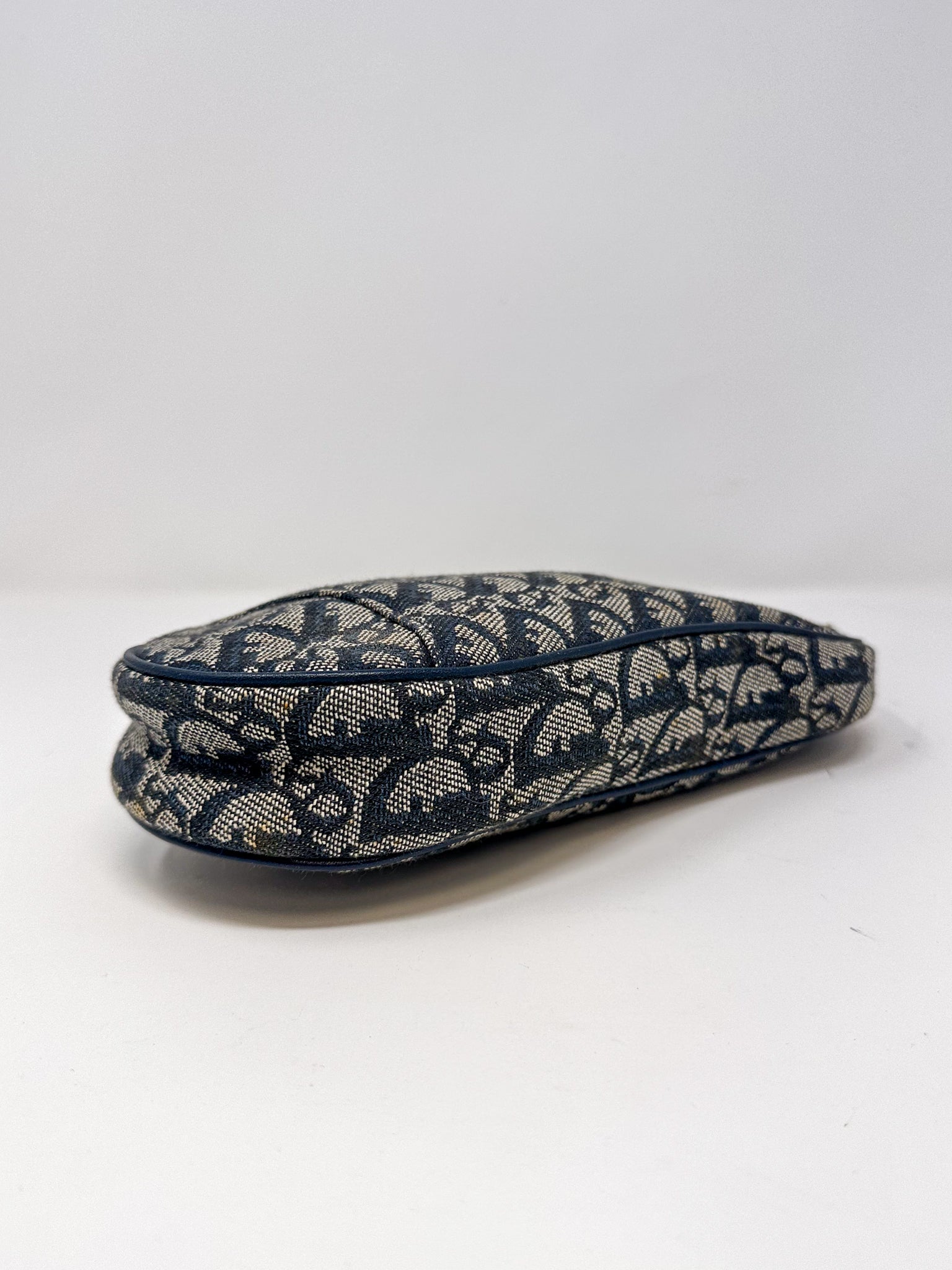 Christian Dior Blue Oblique Saddle Bag