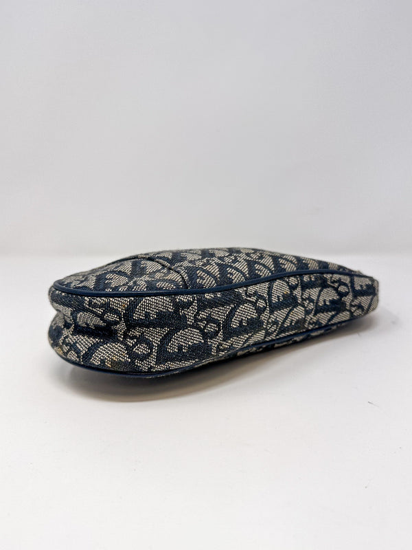 Christian Dior Blue Oblique Saddle Bag