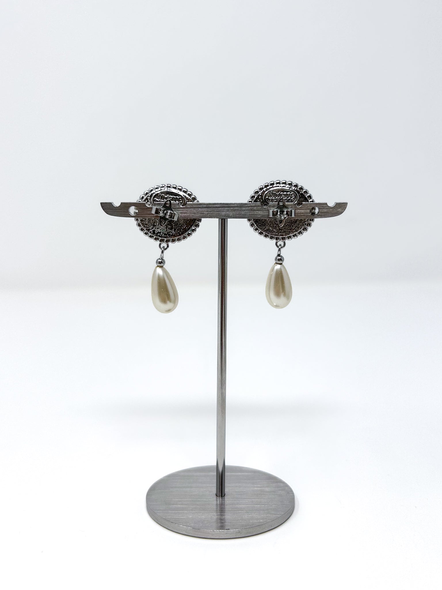 Vivienne Westwood Button Pearl Drop Earrings