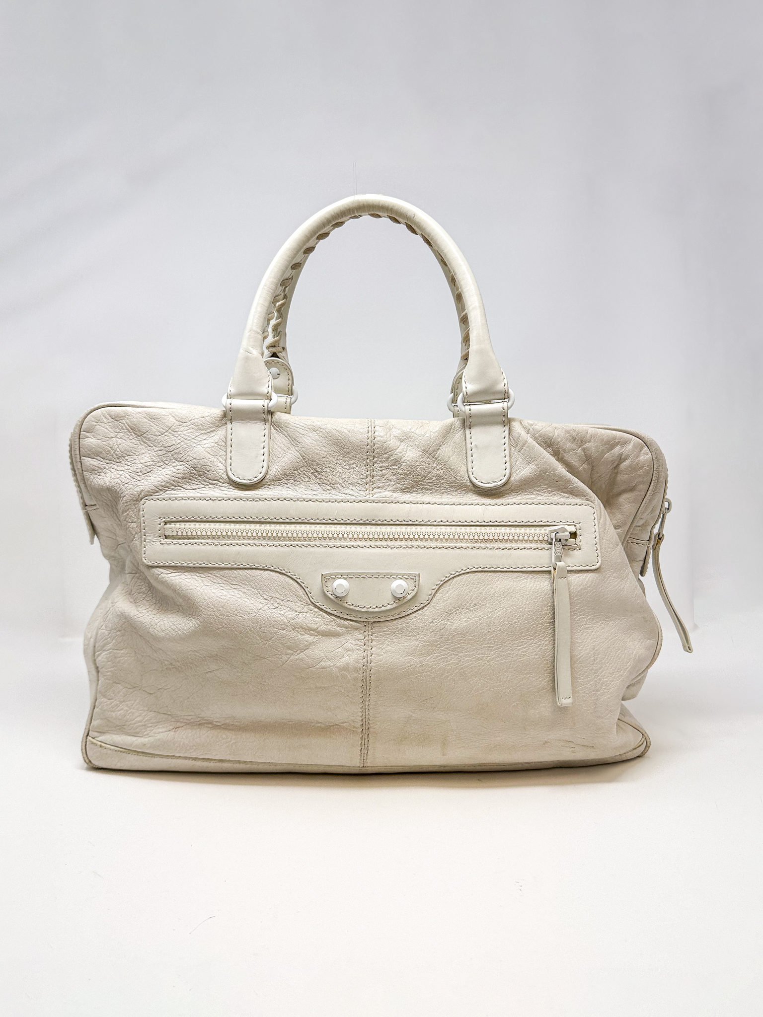 Balenciaga Motocross Mini Folder Leather Tote Bag