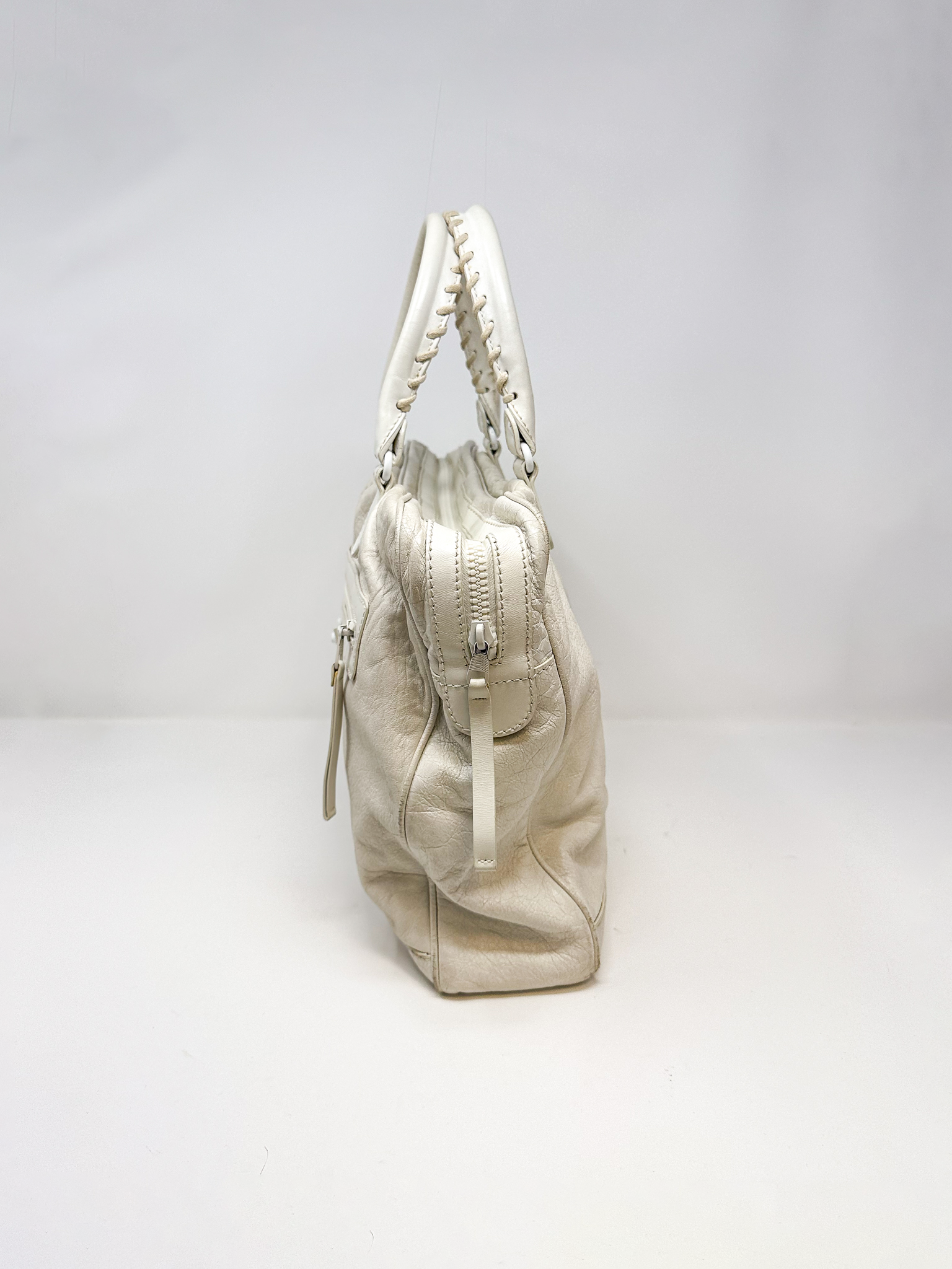 Balenciaga Motocross Mini Folder Leather Tote Bag