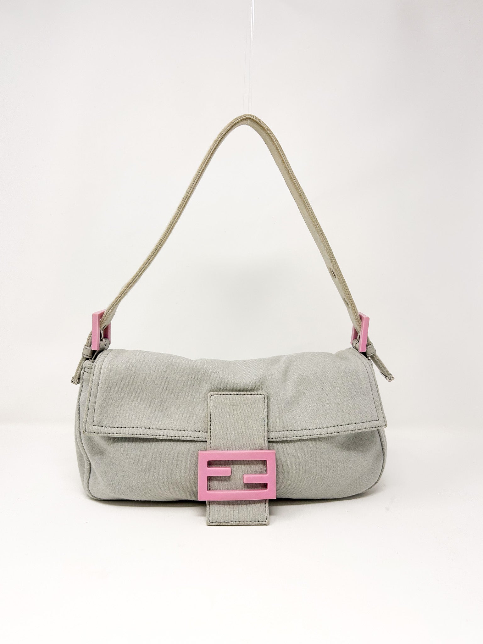 Fendi Baguette Cotton Shoulder Bag