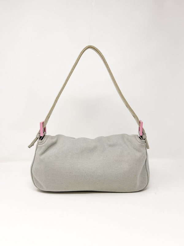 Fendi Baguette Cotton Shoulder Bag