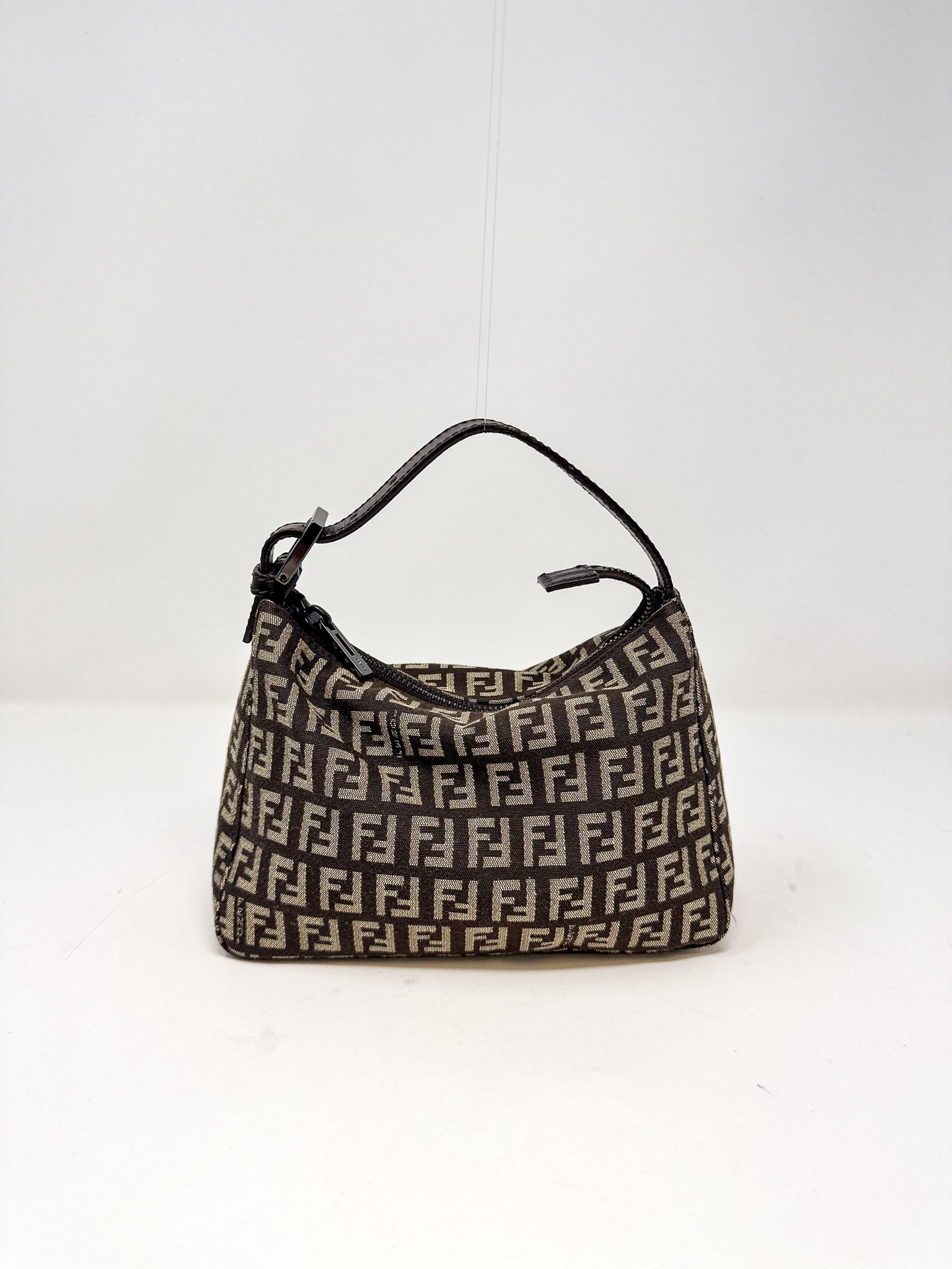Fendi Zucchino Canvas Small Hobo Bag