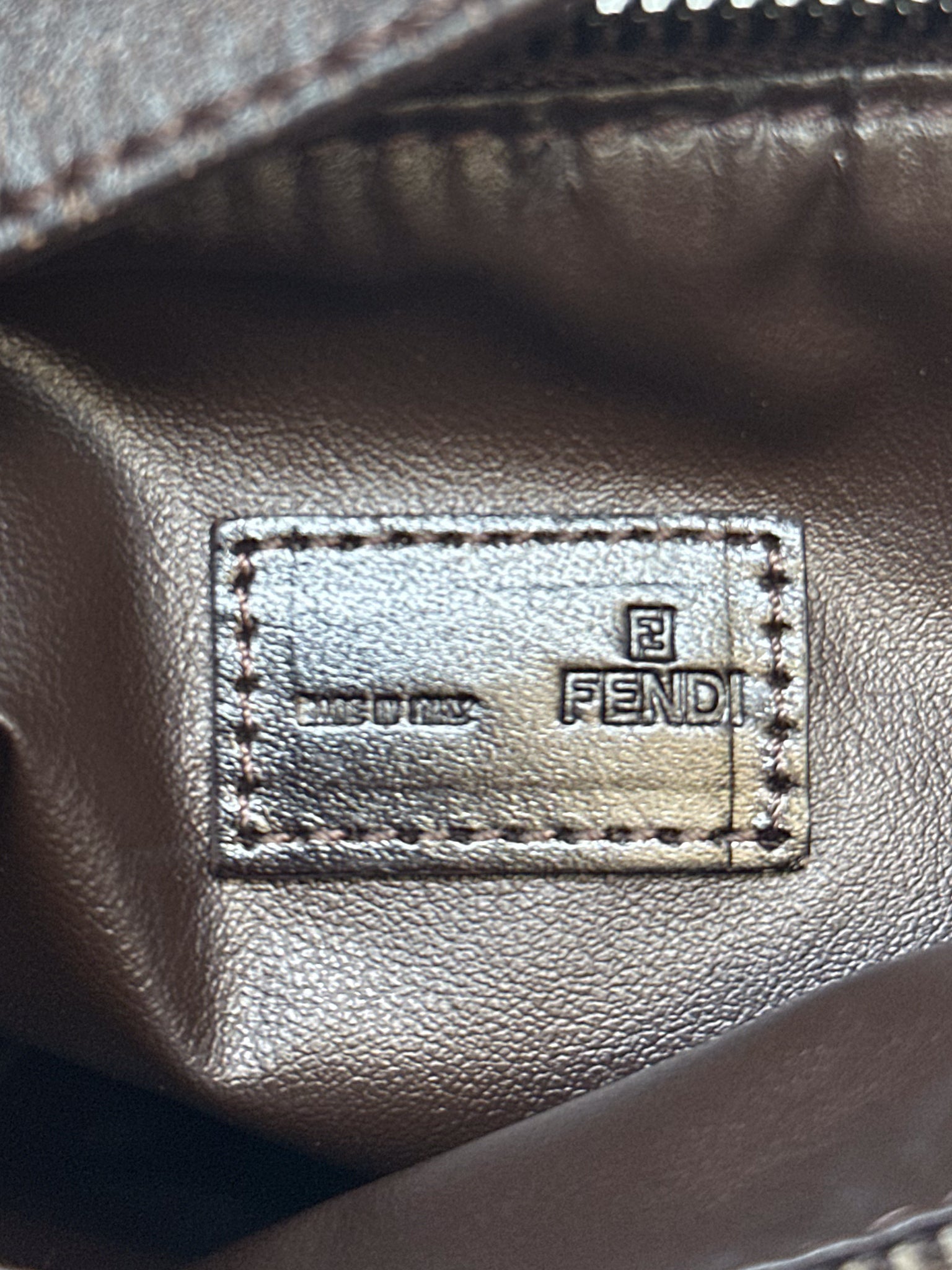 Fendi Zucchino Canvas Small Hobo Bag