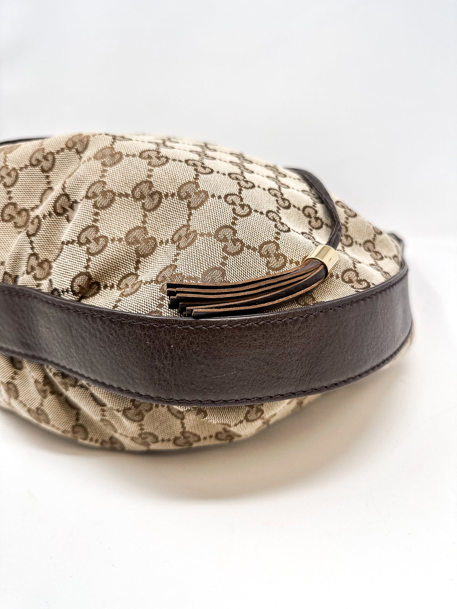 Gucci GG Canvas Drawstring Hobo Bag