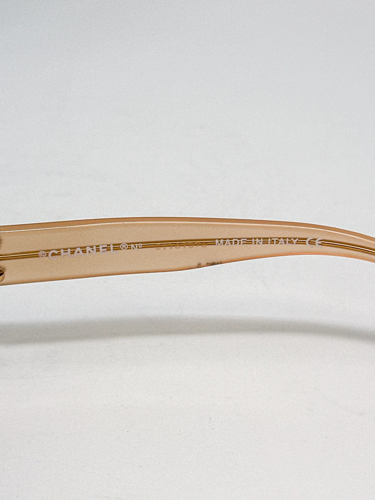 Chanel Beige CC Rectangular Sunglasses