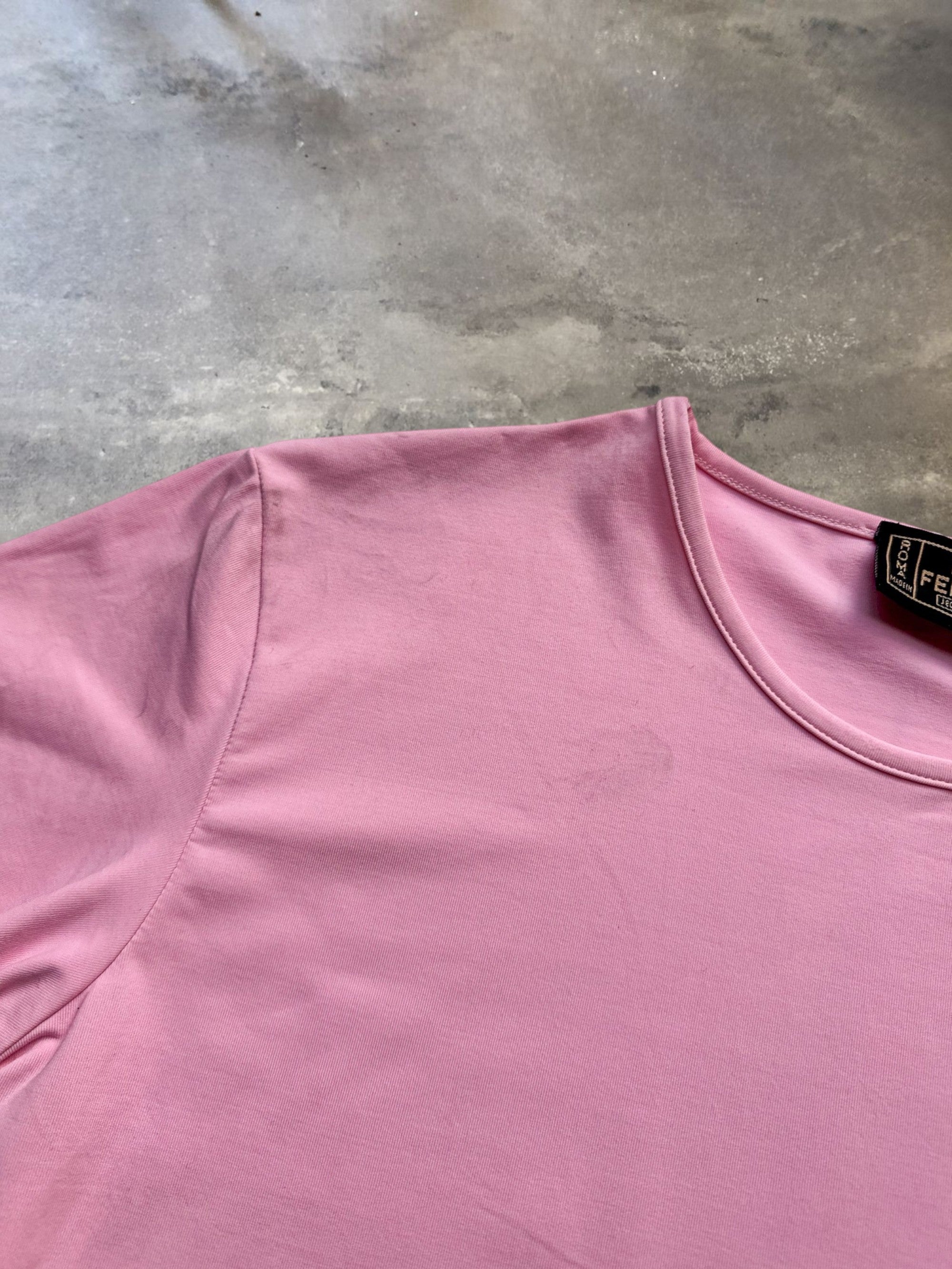 Fendi Jeans Baby Pink Short Sleeve T-Shirt