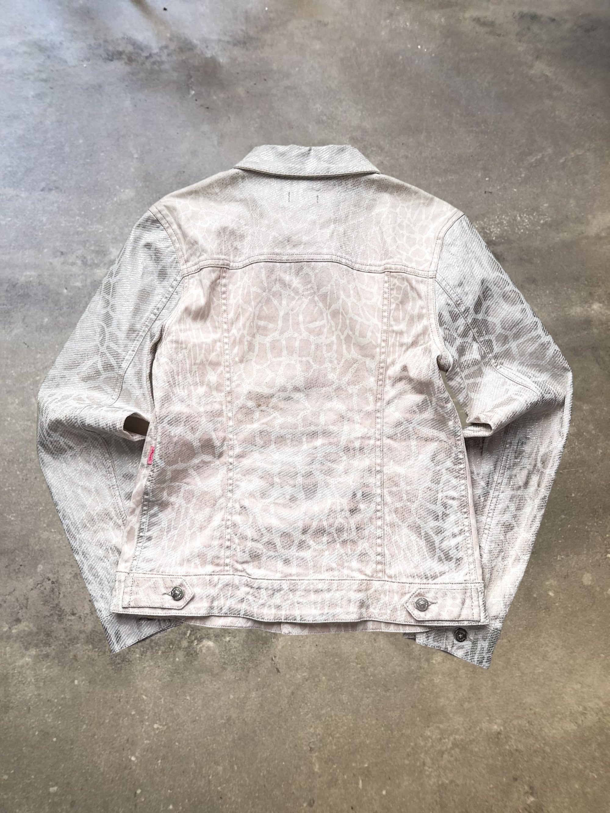 Roberto Cavalli Angels Animal Print Denim Jacket
