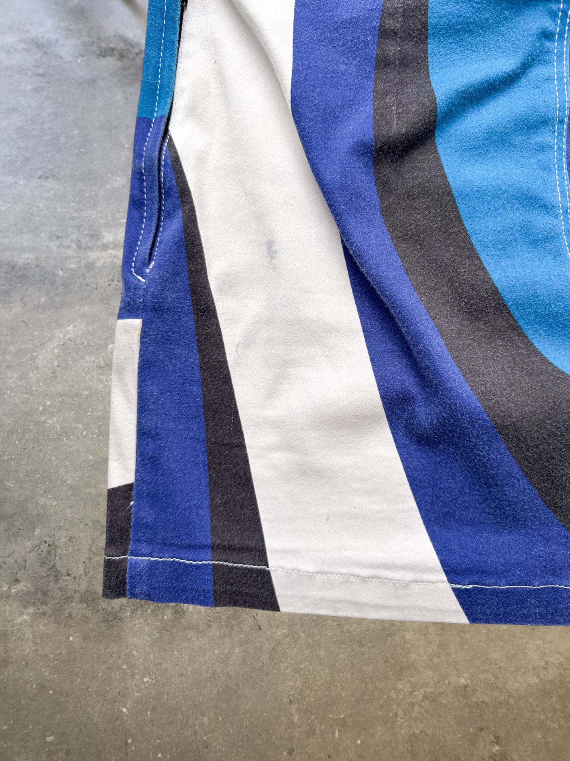 Gianfranco Ferré Jeans Blue Abstract Print Mini Skirt