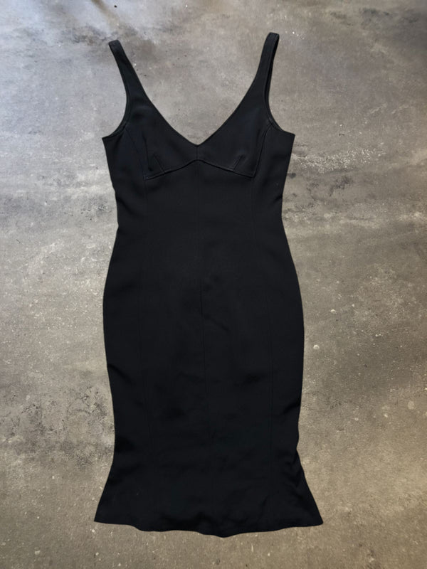 Dolce & Gabbana Black Bodycon Midi Dress