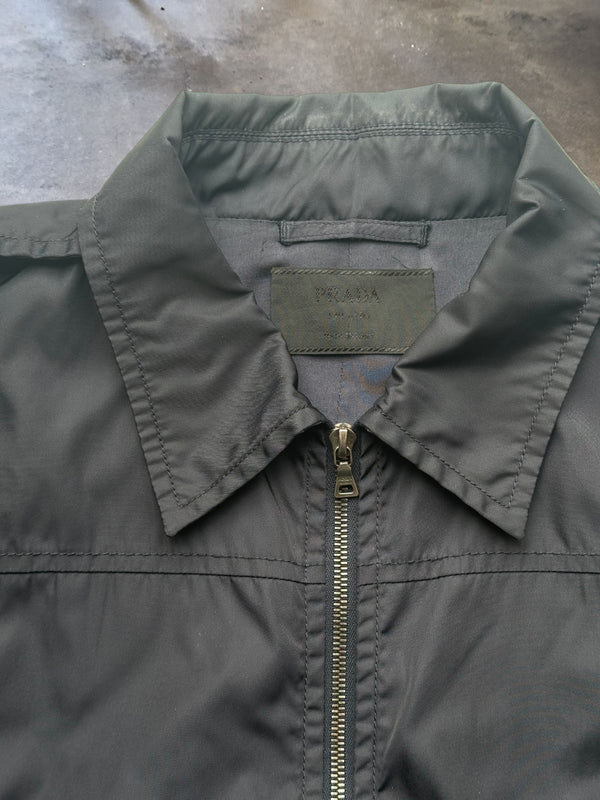Prada Navy Nylon Lightweight Utility Jacket
