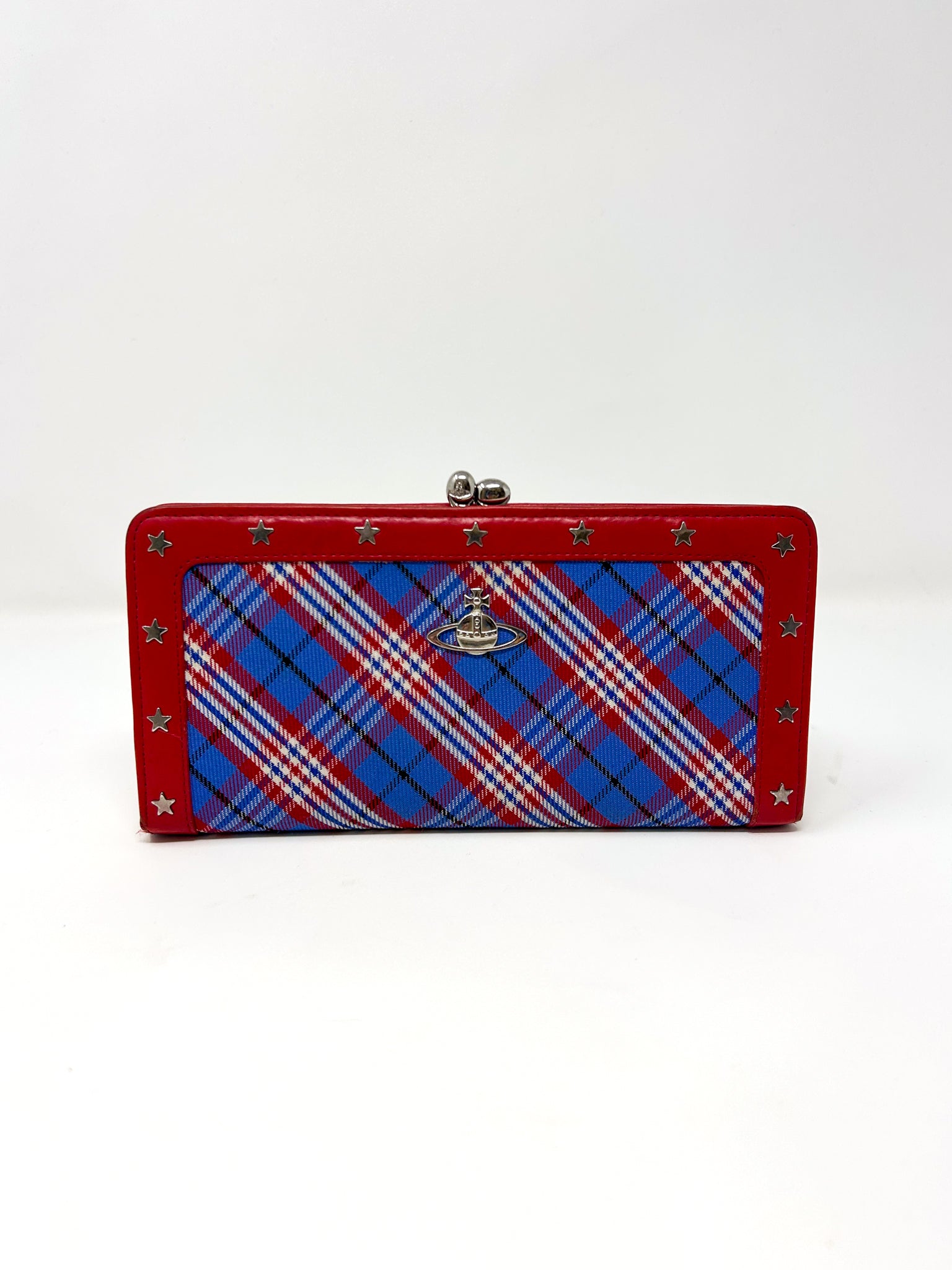 Vivienne Westwood Red Tartan Frame Wallet