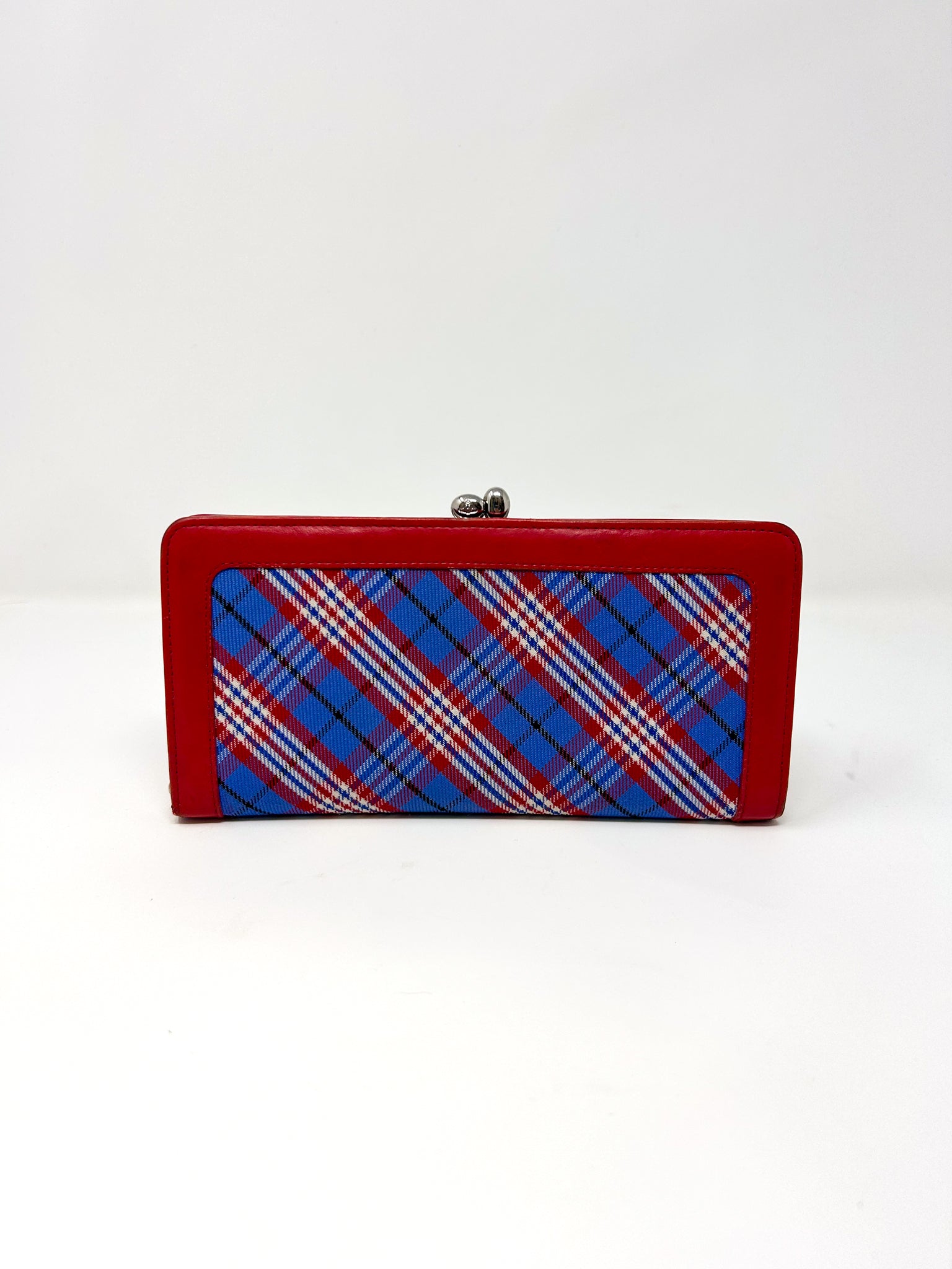 Vivienne Westwood Red Tartan Frame Wallet