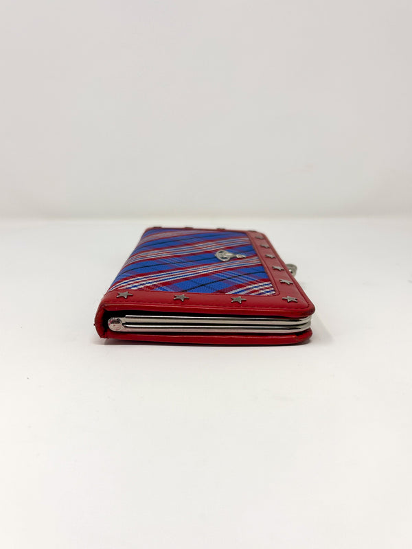 Vivienne Westwood Red Tartan Frame Wallet