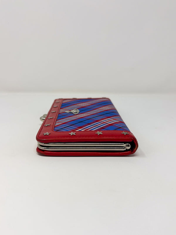 Vivienne Westwood Red Tartan Frame Wallet