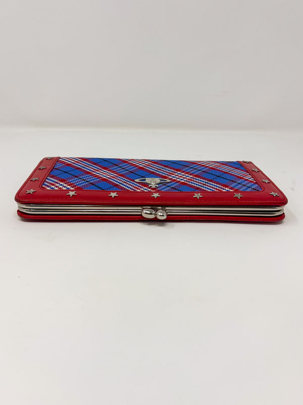 Vivienne Westwood Red Tartan Frame Wallet