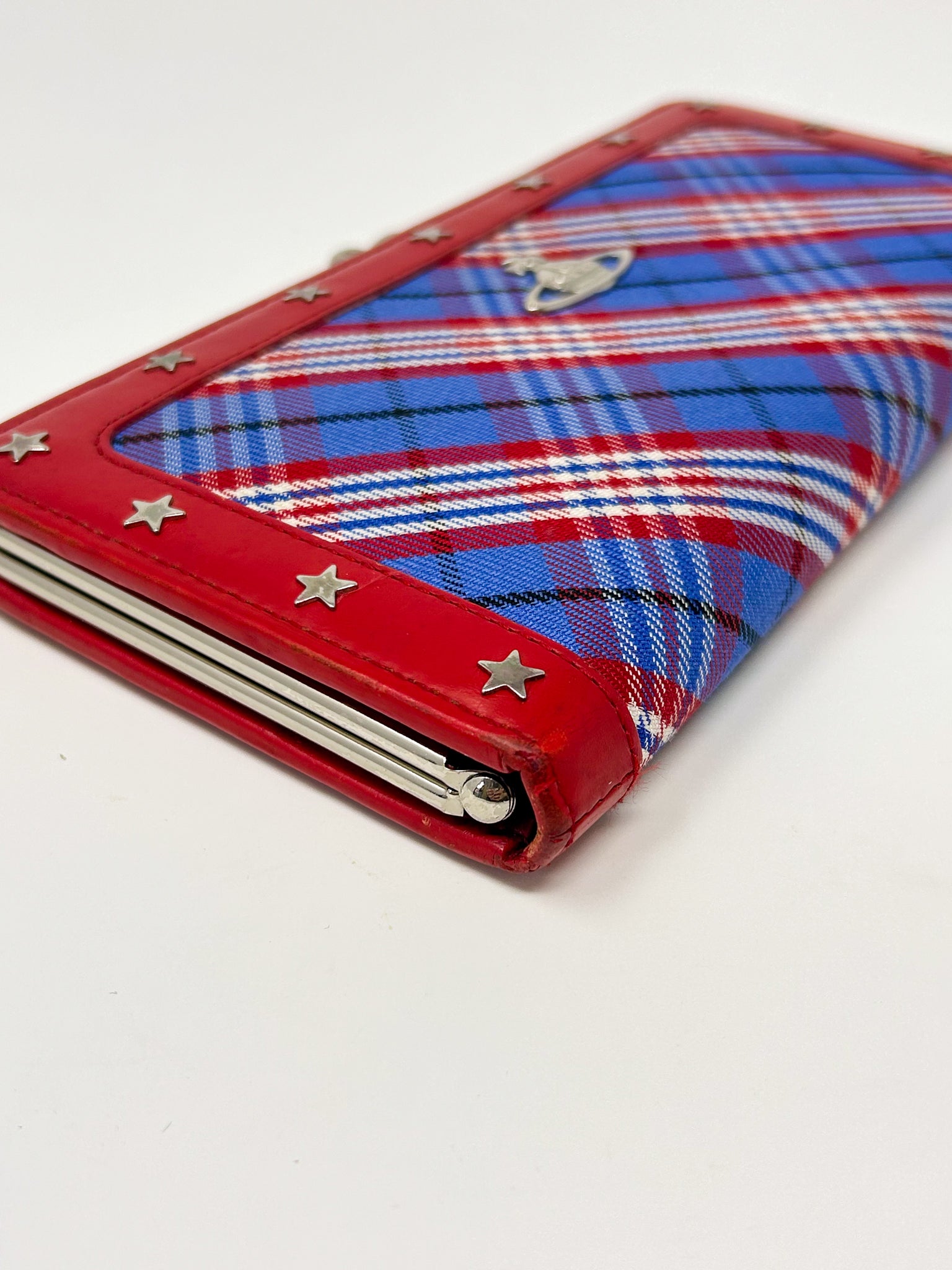 Vivienne Westwood Red Tartan Frame Wallet