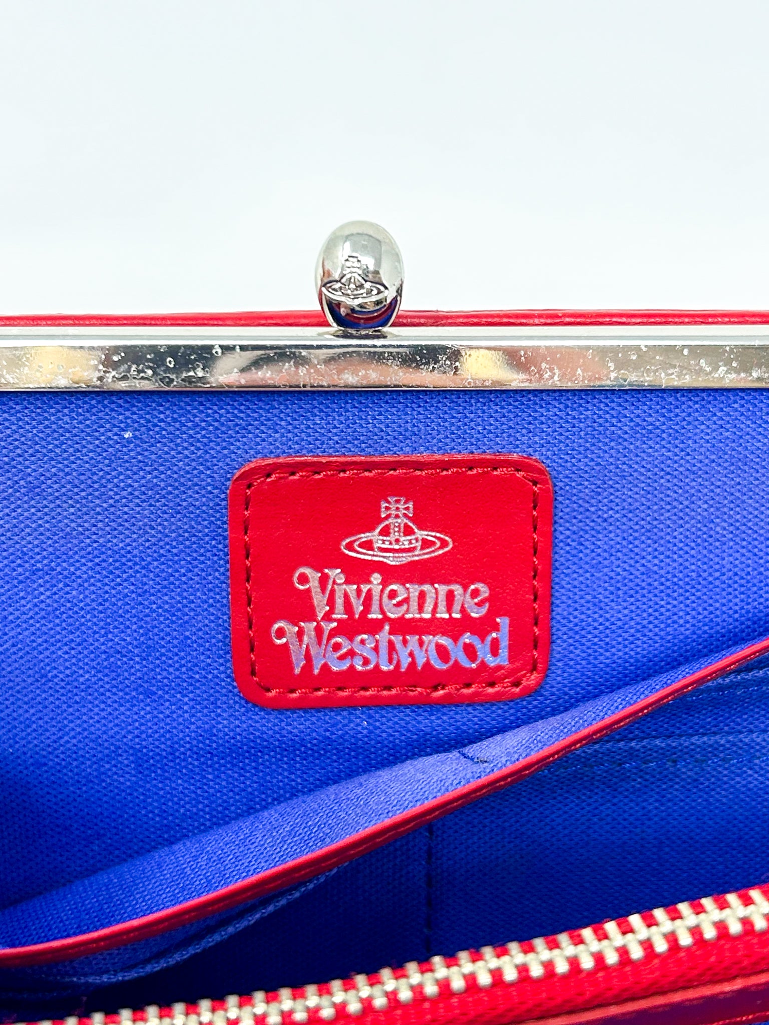 Vivienne Westwood Red Tartan Frame Wallet