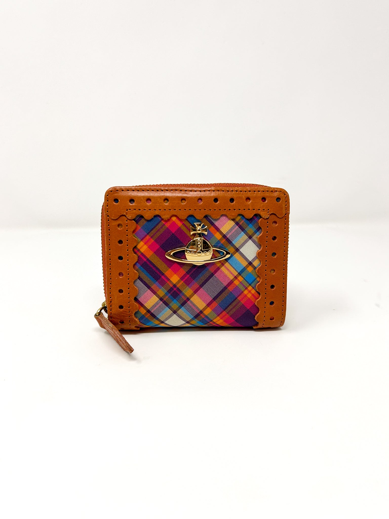 Vivienne Westwood Tartan Zip Compact Wallet