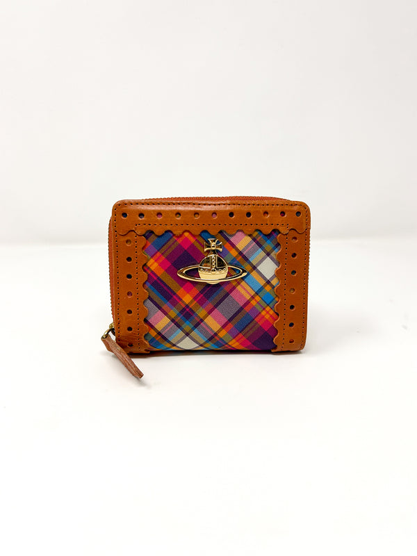 Vivienne Westwood Tartan Zip Compact Wallet