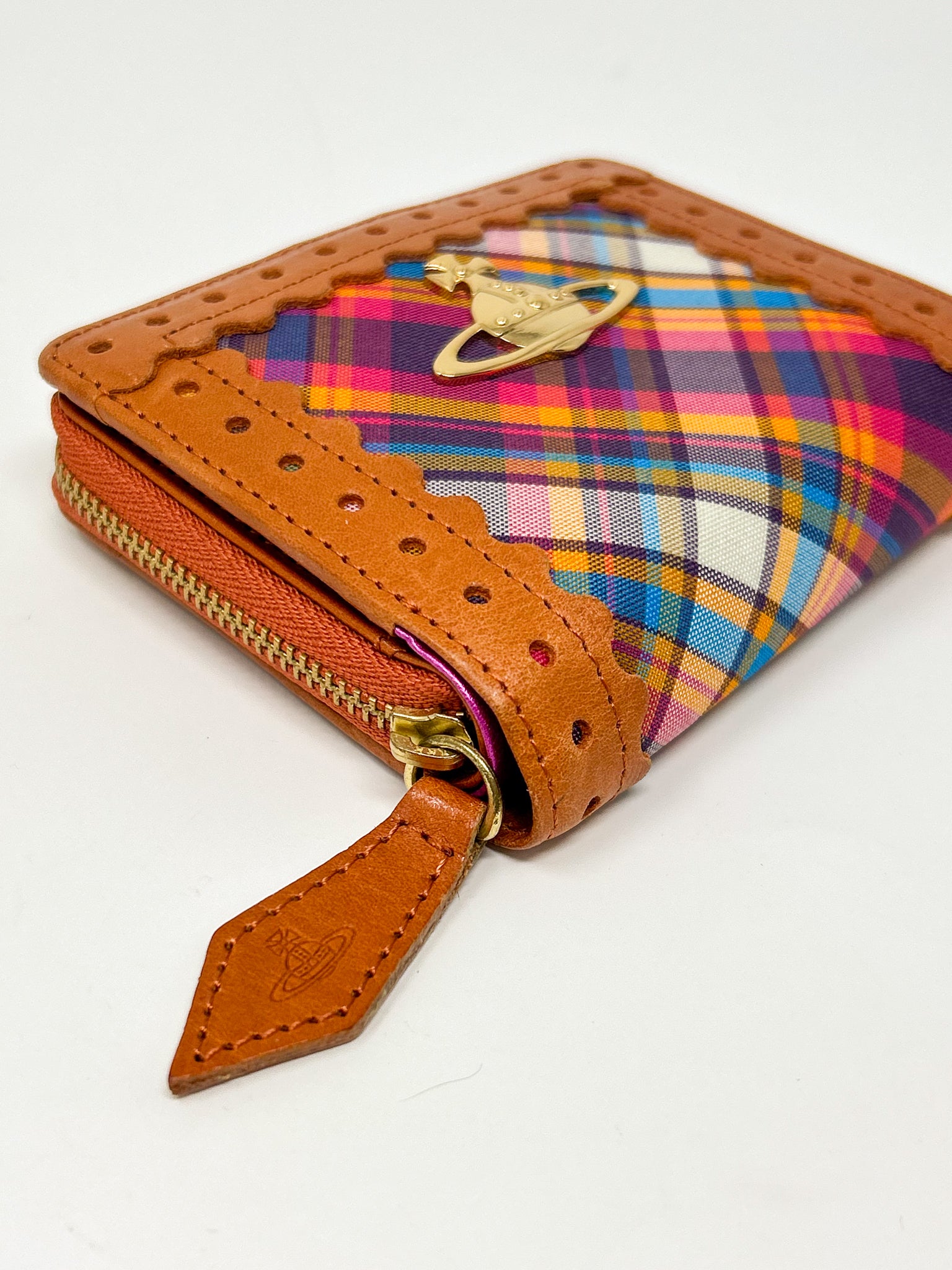 Vivienne Westwood Tartan Zip Compact Wallet