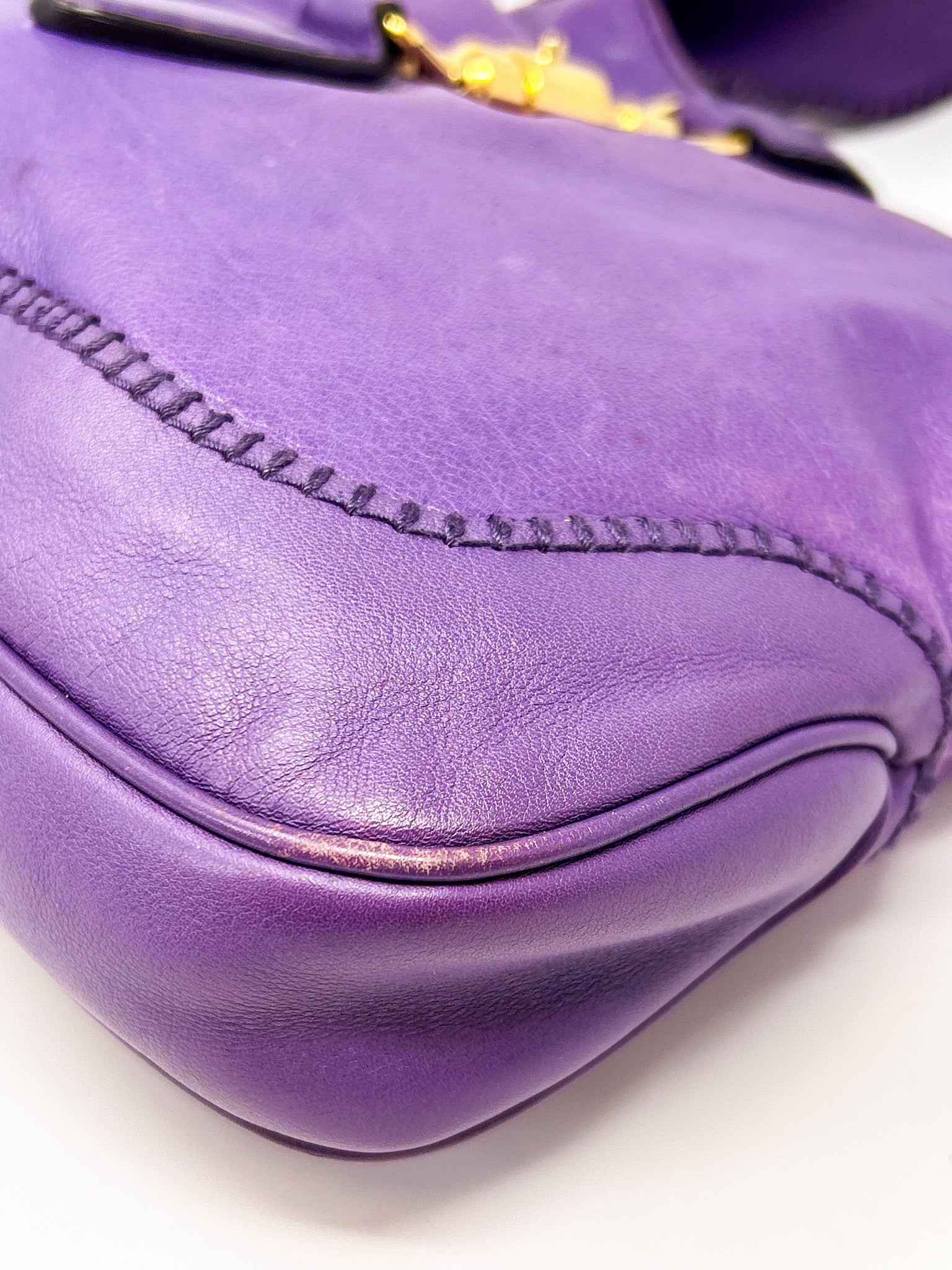 Gucci Purple Bamboo Jackie Shoulder Bag