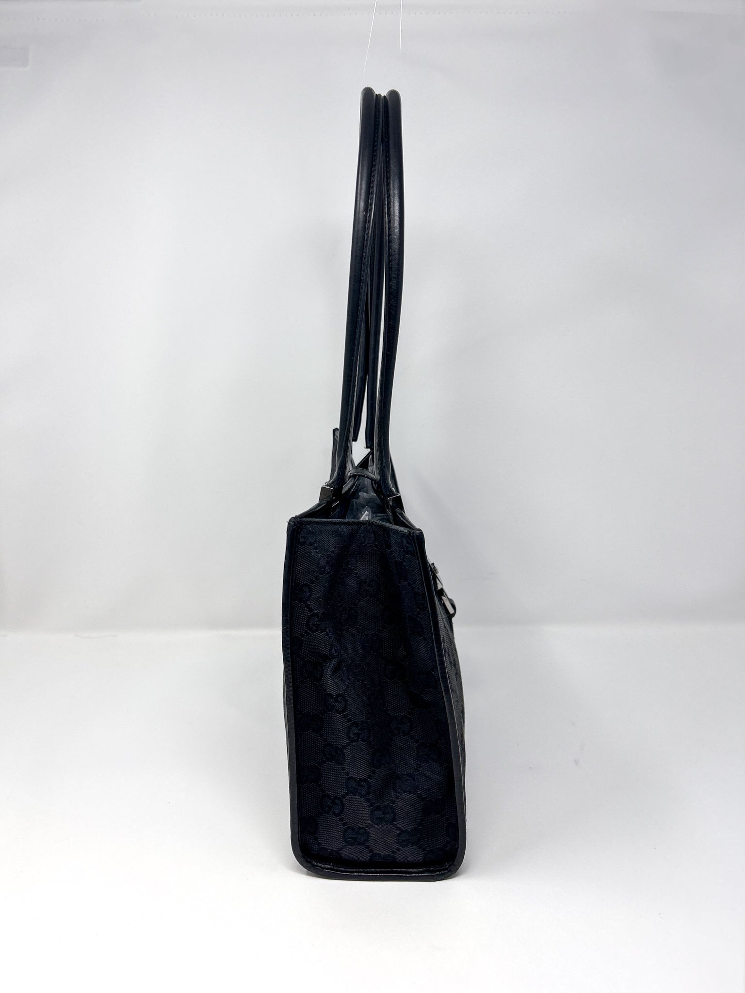 Gucci Black GG Canvas Jackie Shoulder Bag