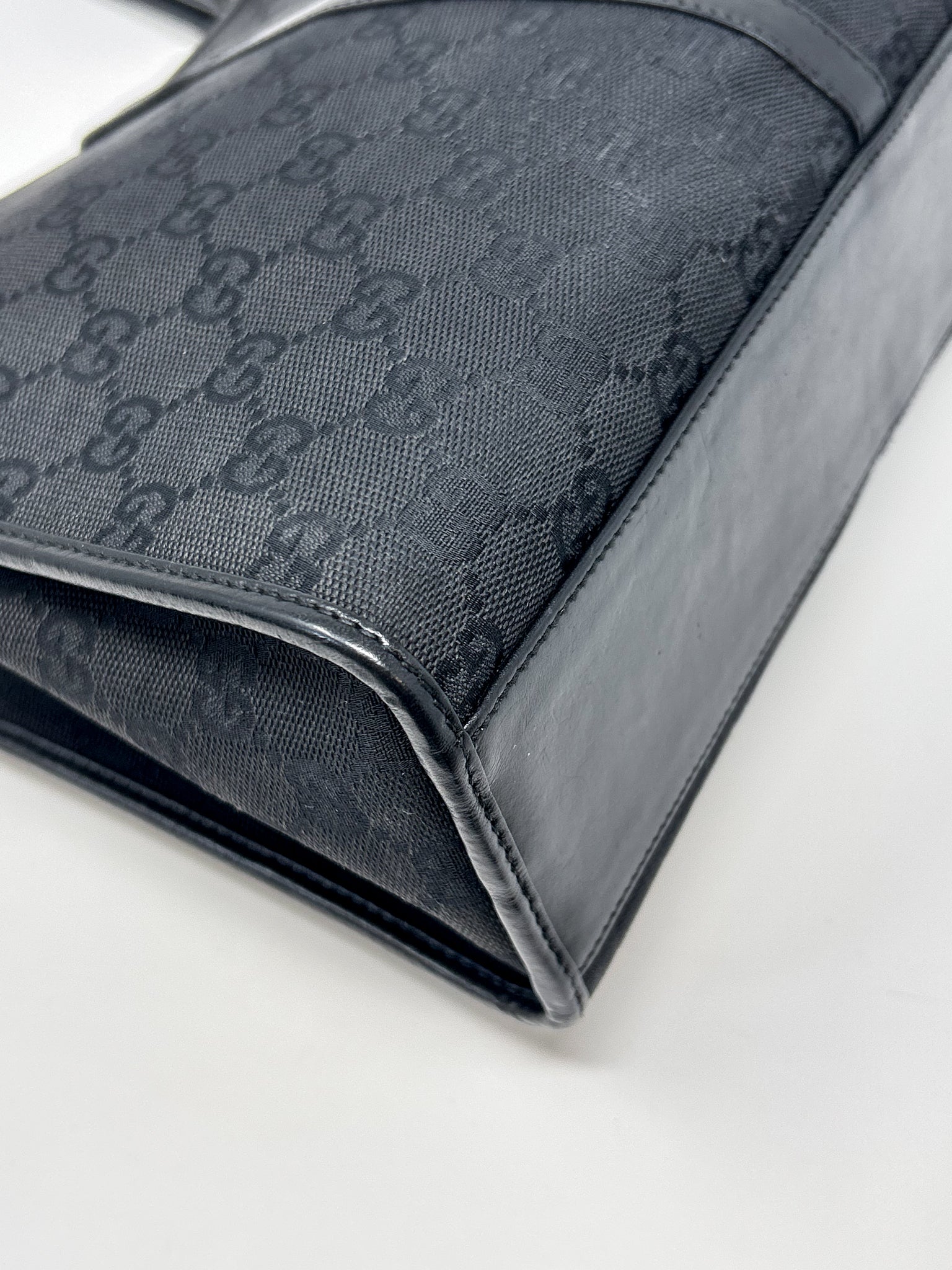 Gucci Black GG Canvas Jackie Shoulder Bag