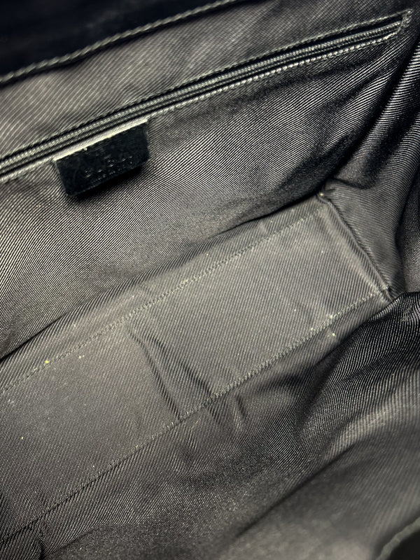 Gucci Black GG Canvas Jackie Shoulder Bag