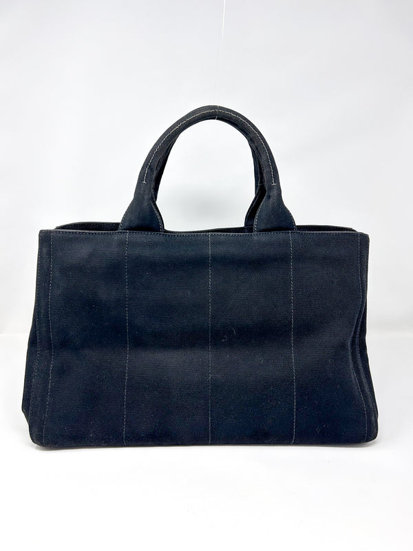 Prada Canapa Bijoux Canvas Studded Tote Bag