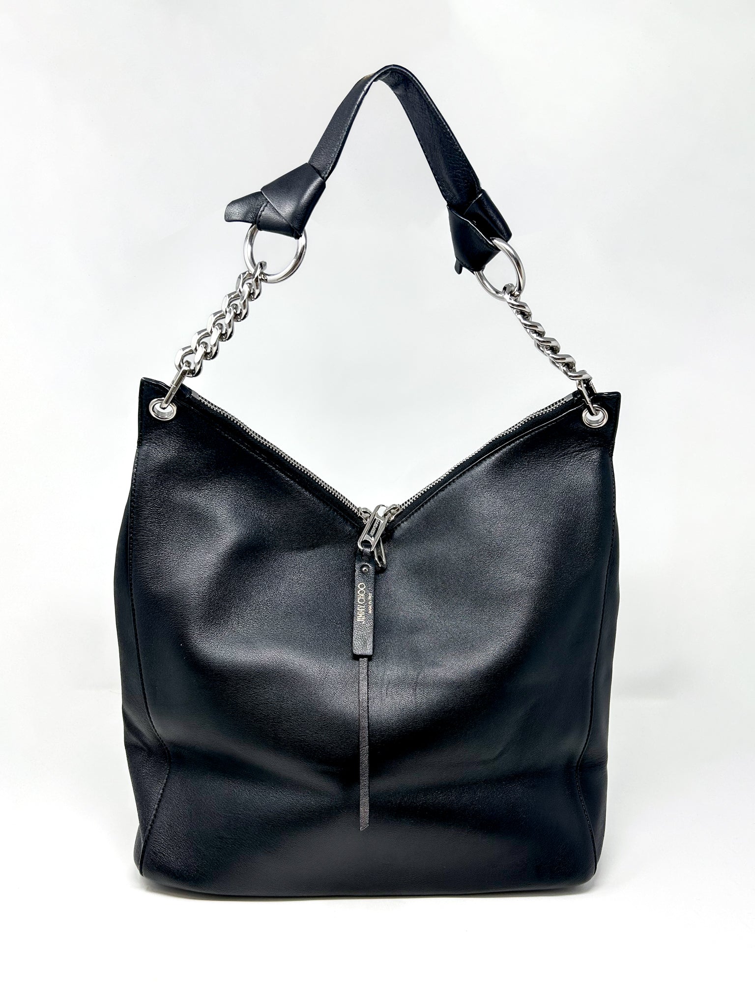 Jimmy Choo Raven Nappa Leather Hobo Bag