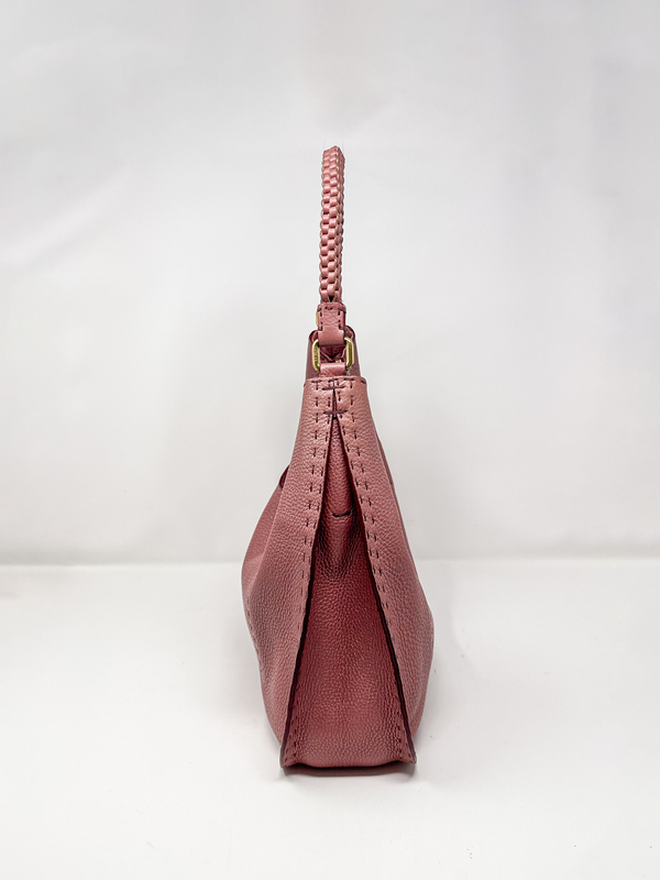 Fendi Selleria Roma Pink Leather Hobo Bag