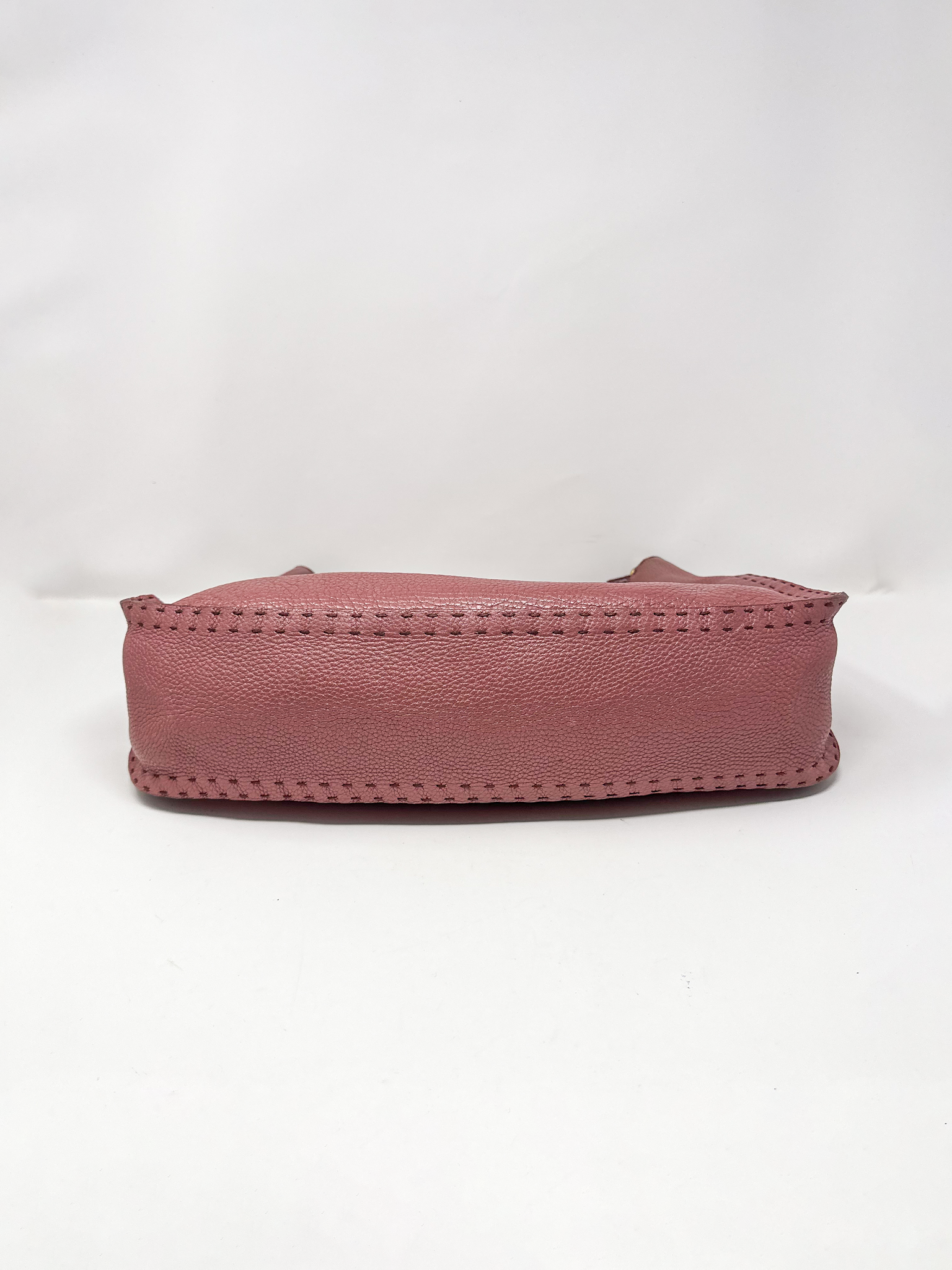 Fendi Selleria Roma Pink Leather Hobo Bag