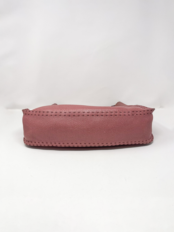 Fendi Selleria Roma Pink Leather Hobo Bag