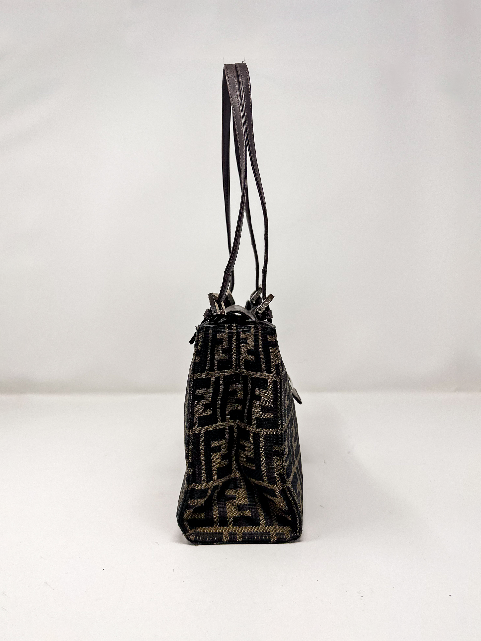 Fendi Zucca Canvas Shoulder Bag