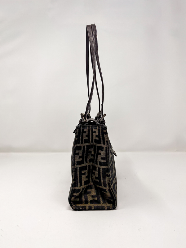 Fendi Zucca Canvas Shoulder Bag