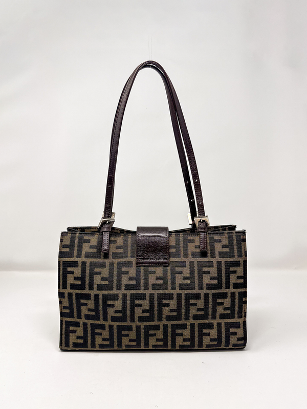 Fendi Zucca Canvas Shoulder Bag