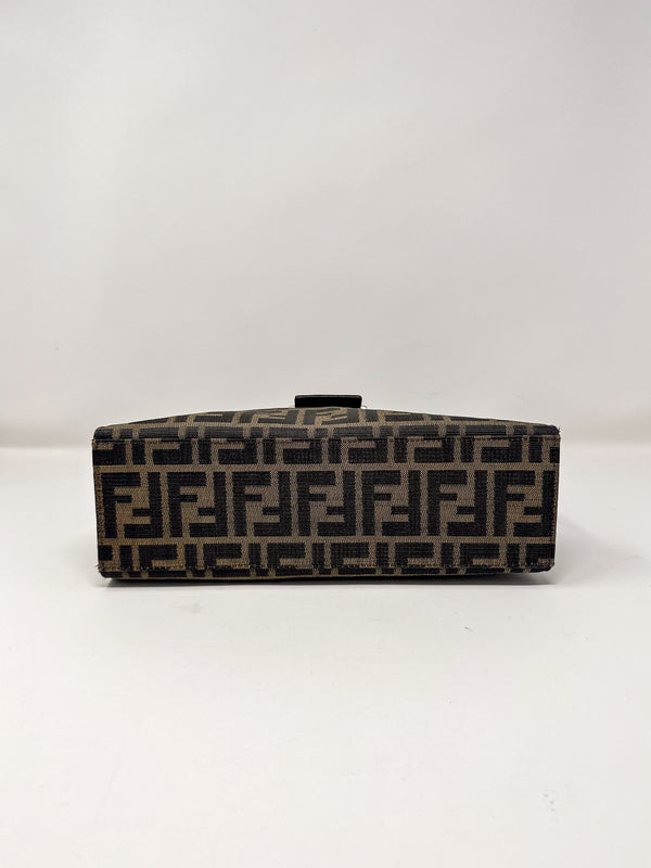 Fendi Zucca Canvas Shoulder Bag