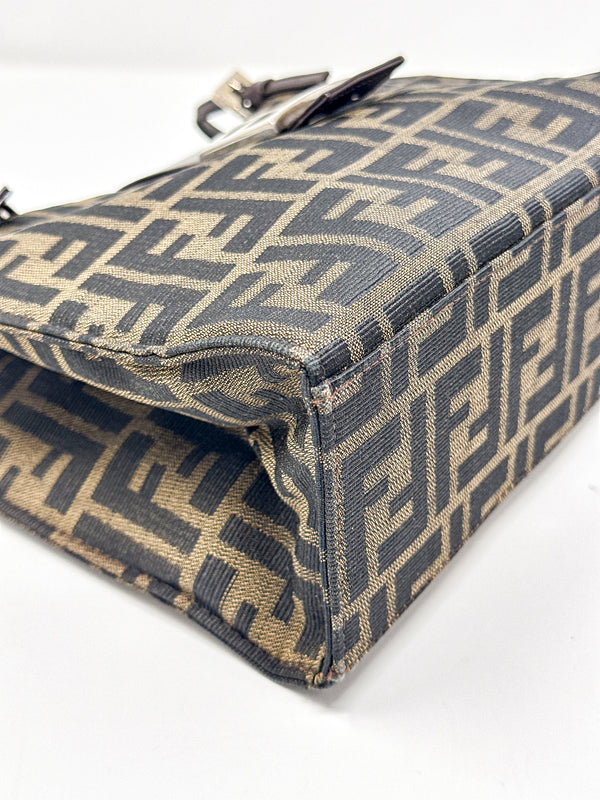 Fendi Zucca Canvas Shoulder Bag