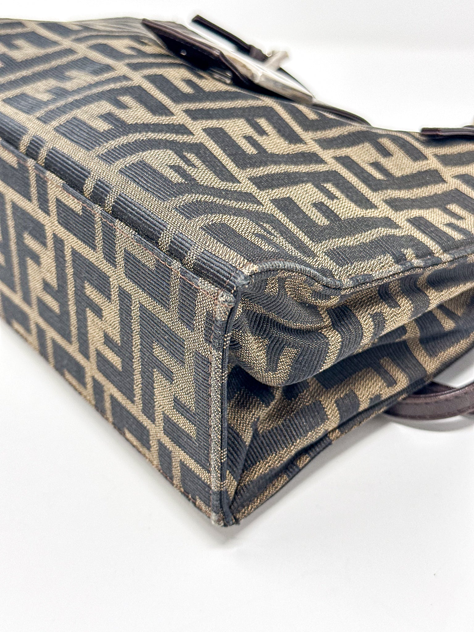 Fendi Zucca Canvas Shoulder Bag
