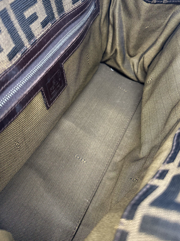 Fendi Zucca Canvas Shoulder Bag